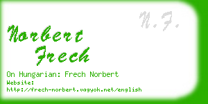 norbert frech business card